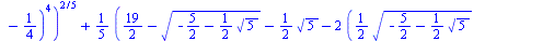 `+`(`*`(`/`(1, 2), `*`(`^`(`+`(`-`(`/`(11, 5)), `*`(`/`(1, 5), `*`(`^`(`+`(`-`(`/`(327, 2)), `-`(`*`(65, `*`(`^`(`+`(`-`(`/`(5, 2)), `-`(`*`(`/`(1, 2), `*`(`^`(5, `/`(1, 2)))))), `/`(1, 2))))), `-`(`*...