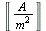 Unit(`/`(`*`('A'), `*`(`^`('m', 2))))