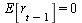 E[r[`+`(t, `-`(1))]] = 0