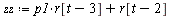 `:=`(zz, `+`(`*`(p1, `*`(r[`+`(t, `-`(3))])), r[`+`(t, `-`(2))]))