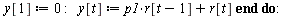 restart; -1; with(Statistics); -1; randomize(); -1; `:=`(n, 5000); -1; `:=`(p1, -.5); -1; `:=`(r, Sample(RandomVariable(Normal(0, 1)), n)); -1; for t from 2 to n do `:=`(y[1], 0); `:=`(y[t], `+`(`*`(p...