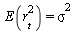 E(`*`(`^`(r[t], 2))) = `*`(`^`(sigma, 2))