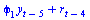 `+`(`*`(phi[1], `*`(y[`+`(t, `-`(5))])), r[`+`(t, `-`(4))])