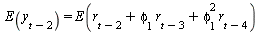 E(y[`+`(t, `-`(2))]) = E(`+`(r[`+`(t, `-`(2))], `*`(phi[1], `*`(r[`+`(t, `-`(3))])), `*`(`^`(phi[1], 2), `*`(r[`+`(t, `-`(4))]))))