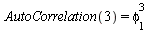 AutoCorrelation(3) = `*`(`^`(phi[1], 3))