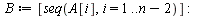 restart; 1; randomize(); -1; with(Statistics); -1; `:=`(n, 500); -1; `:=`(r, Sample(RandomVariable(Normal(0, 1)), n)); -1; `:=`(rr, seq(r[i], i = 1 .. n)); -1; for i from 2 to n do `:=`(A[1], 0); `:=`...