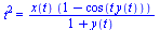 `*`(`^`(t, 2)) = `/`(`*`(x(t), `*`(`+`(1, `-`(cos(`*`(t, `*`(y(t)))))))), `*`(`+`(1, y(t))))
