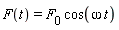 F(t) = F[0]*cos(omega*t)